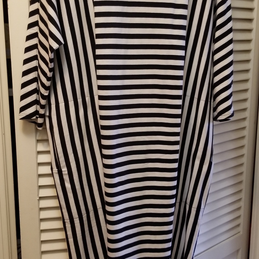 Gudrun Sjoden Large black/white striped dress